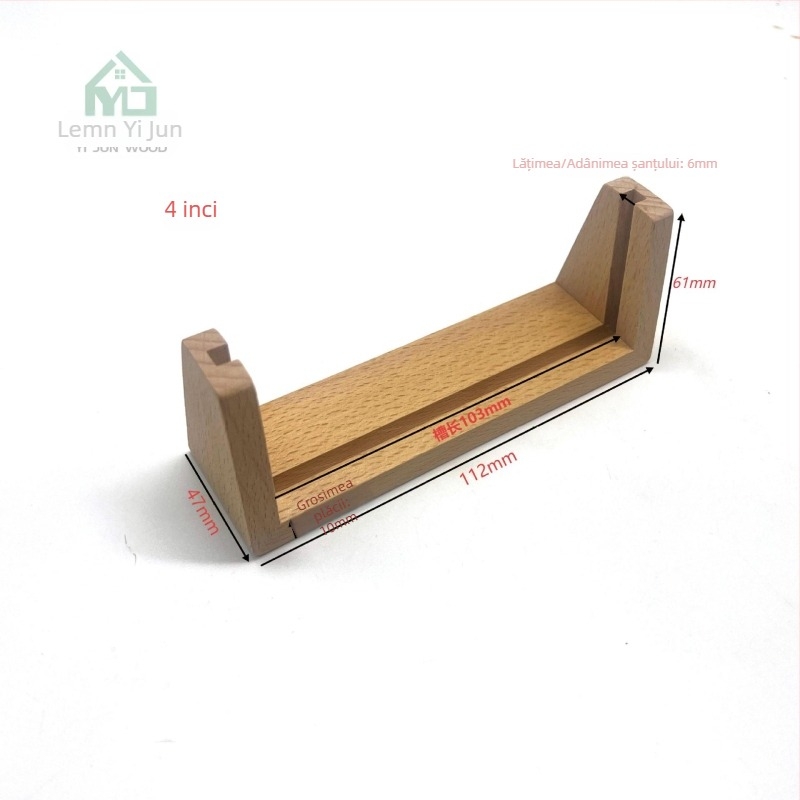 Bază din fag în formă de U, suport din acril pentru fotografii și suport calendar, logo personalizabil