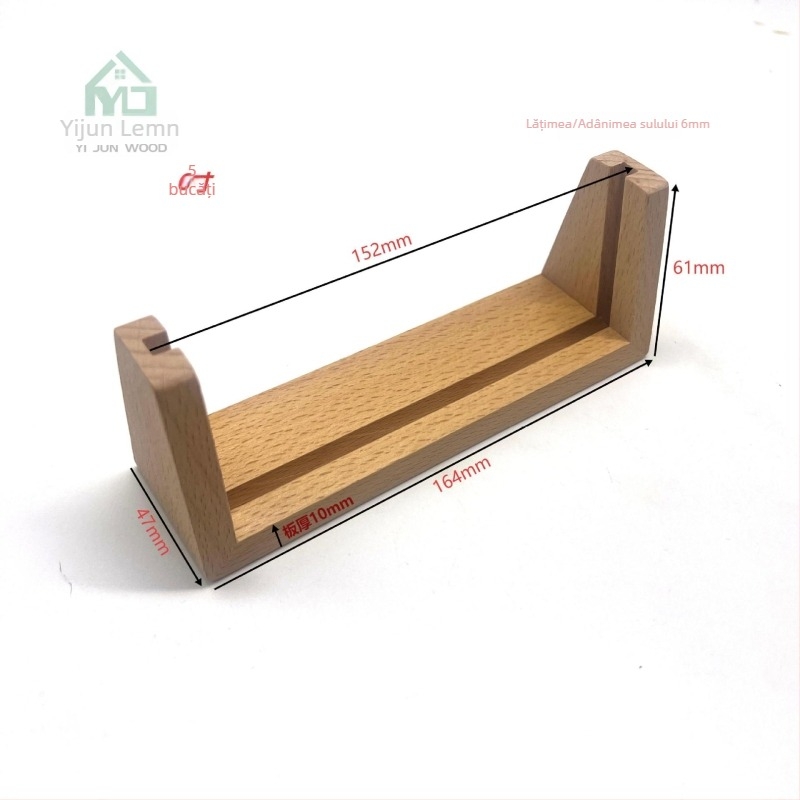 Bază din fag în formă de U, suport din acril pentru fotografii și suport calendar, logo personalizabil