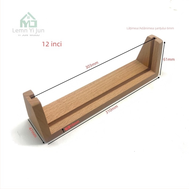 Bază din fag în formă de U, suport din acril pentru fotografii și suport calendar, logo personalizabil