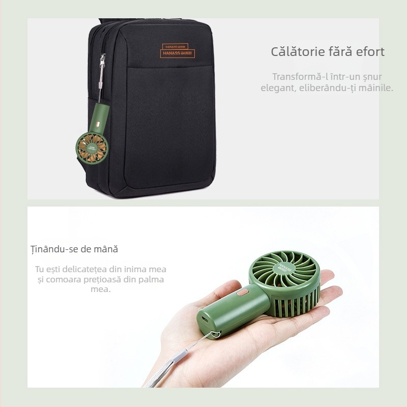 Hyenas HANASS H2 mini ventilator de mână, ABS material, stil proaspăt și portabil, potrivit pentru studenți, călătorii și deplasări de afaceri