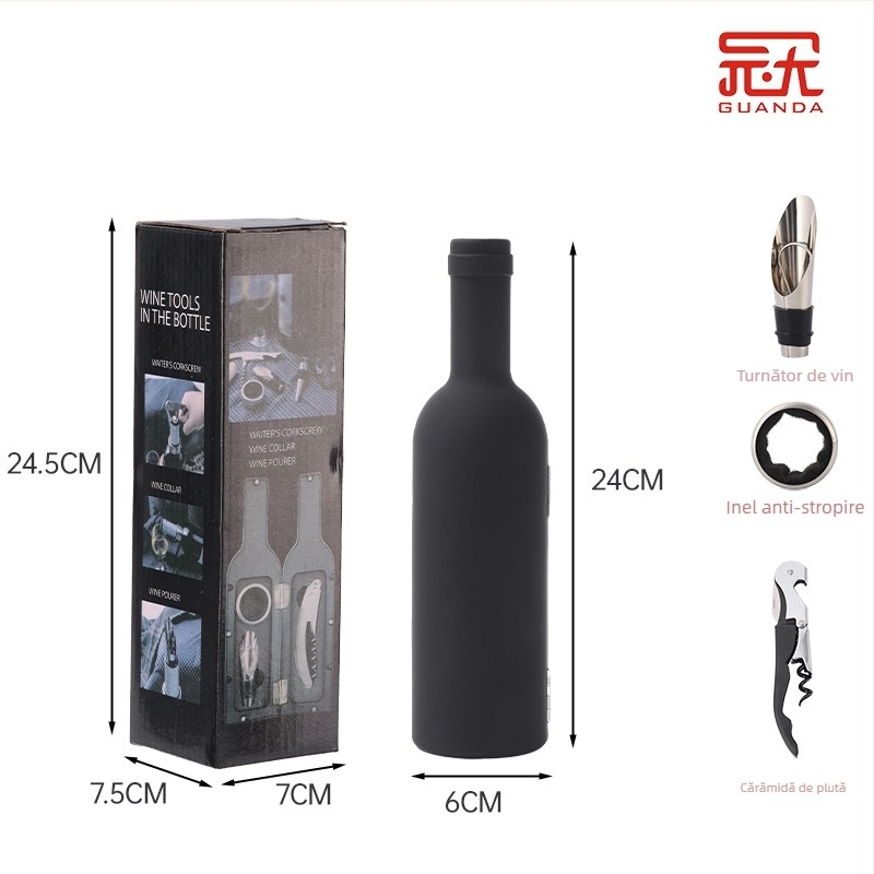 Set de deschis sticle de vin roșu din oțel inoxidabil, multifuncțional, 3 sau 5 piese