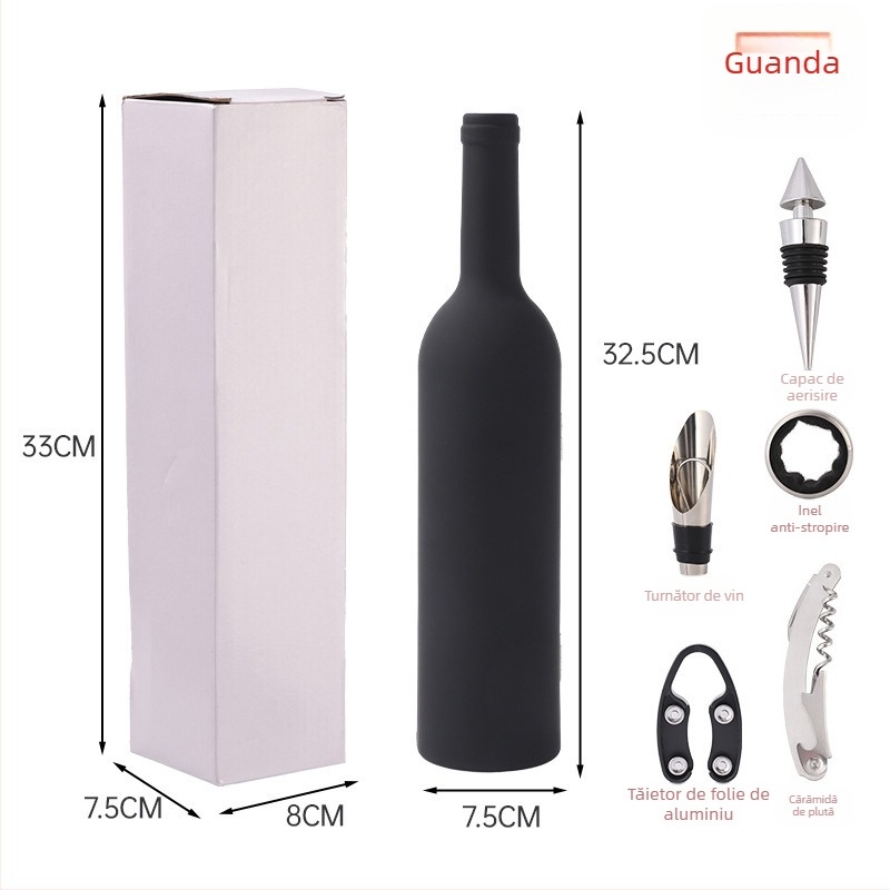 Set de deschis sticle de vin roșu din oțel inoxidabil, multifuncțional, 3 sau 5 piese