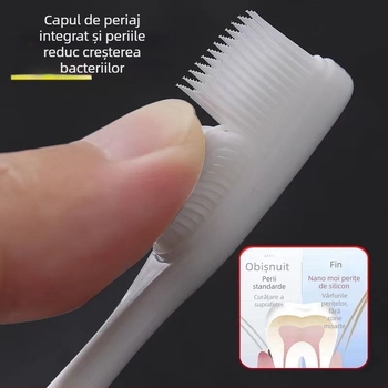 Periuță electrică de dinți cu cap lat, peri duri, ambalare nano individuală, pentru adulți, masaj gingival