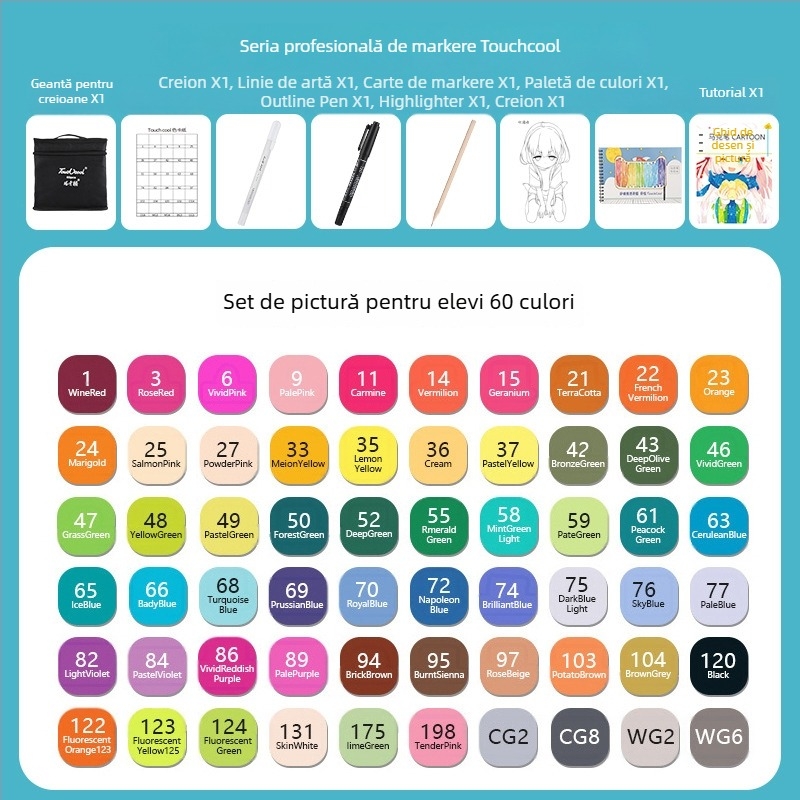 Marker pen pentru elevi – pictură, desen și scriere (Touch Young)