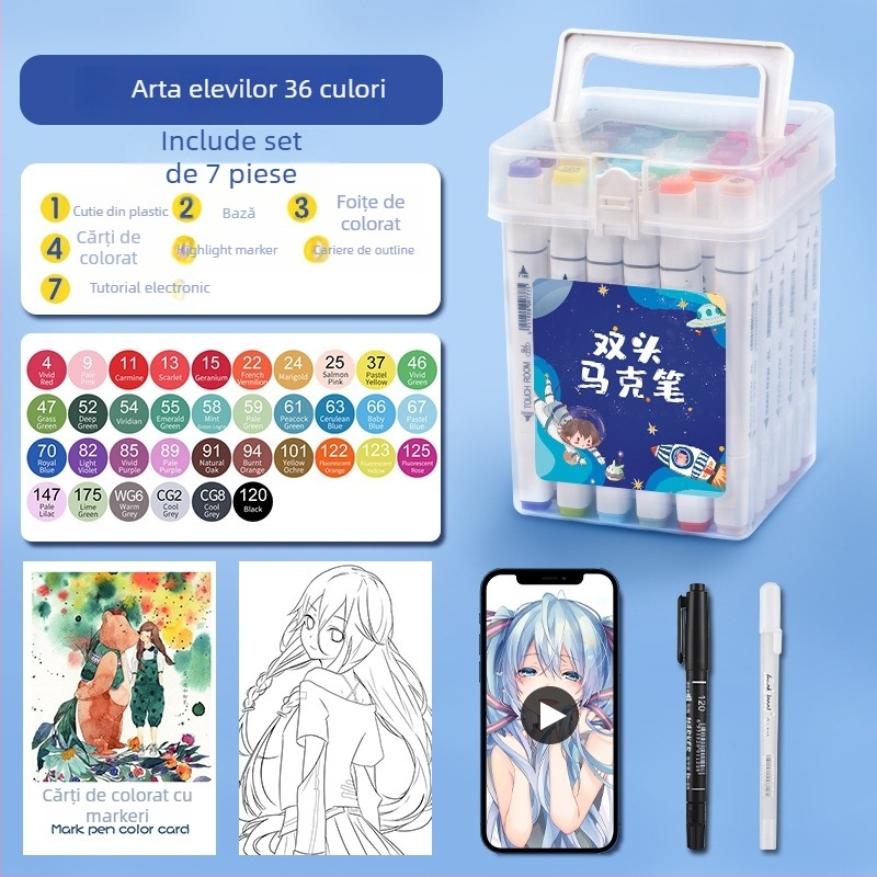 Marker pen pentru elevi – pictură, desen și scriere (Touch Young)