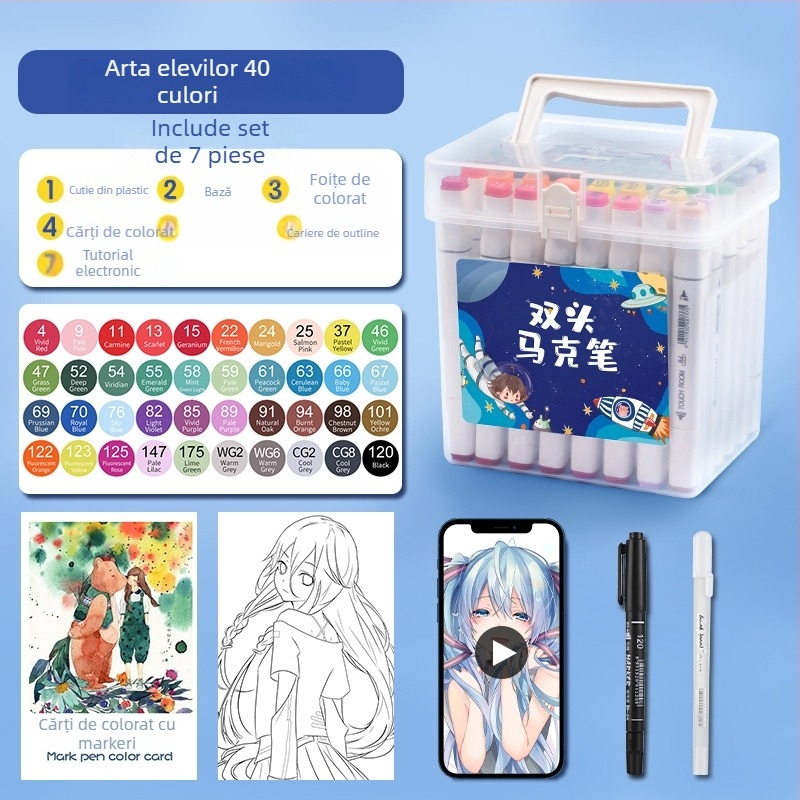 Marker pen pentru elevi – pictură, desen și scriere (Touch Young)