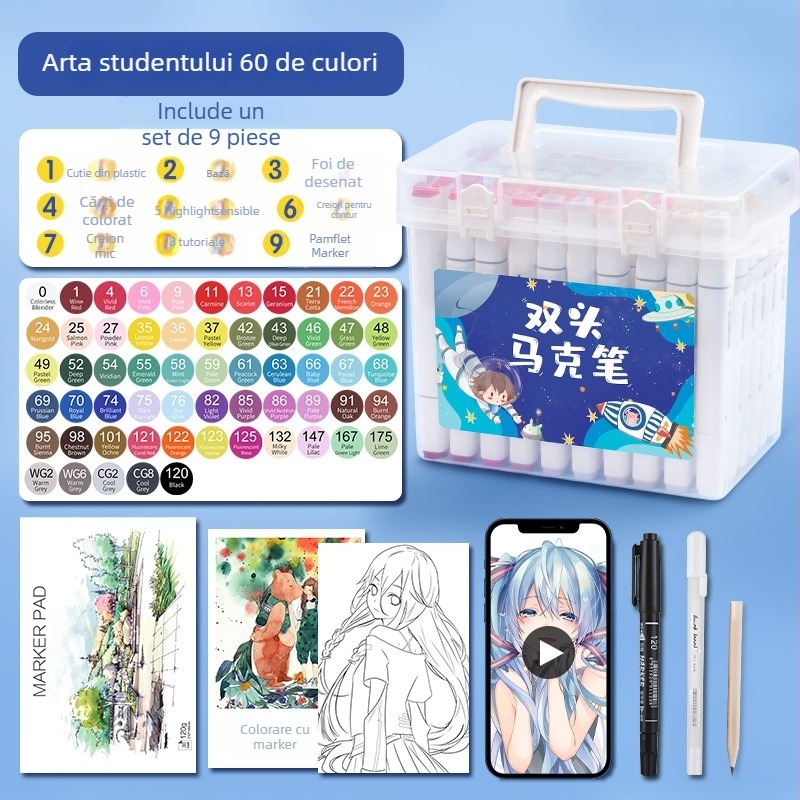 Marker pen pentru elevi – pictură, desen și scriere (Touch Young)