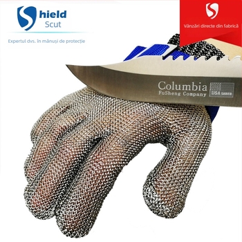 Mănuși de unică folosință din sârmă de oțel, protecție la tăiere nivel 5, cod produs Jkf540702819010