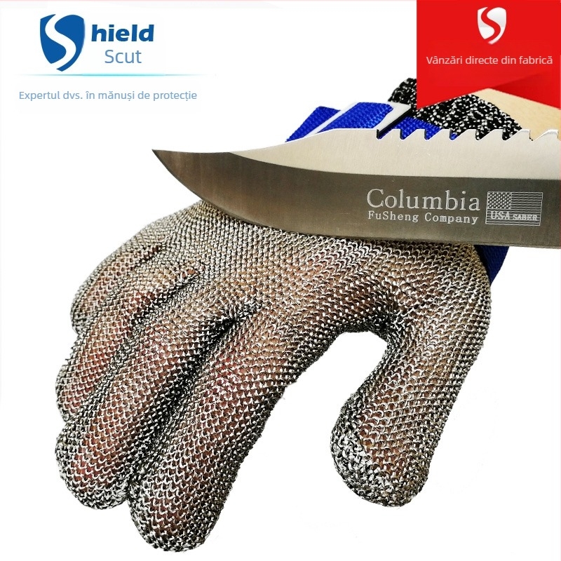 Mănuși de unică folosință din sârmă de oțel, protecție la tăiere nivel 5, cod produs Jkf540702819010