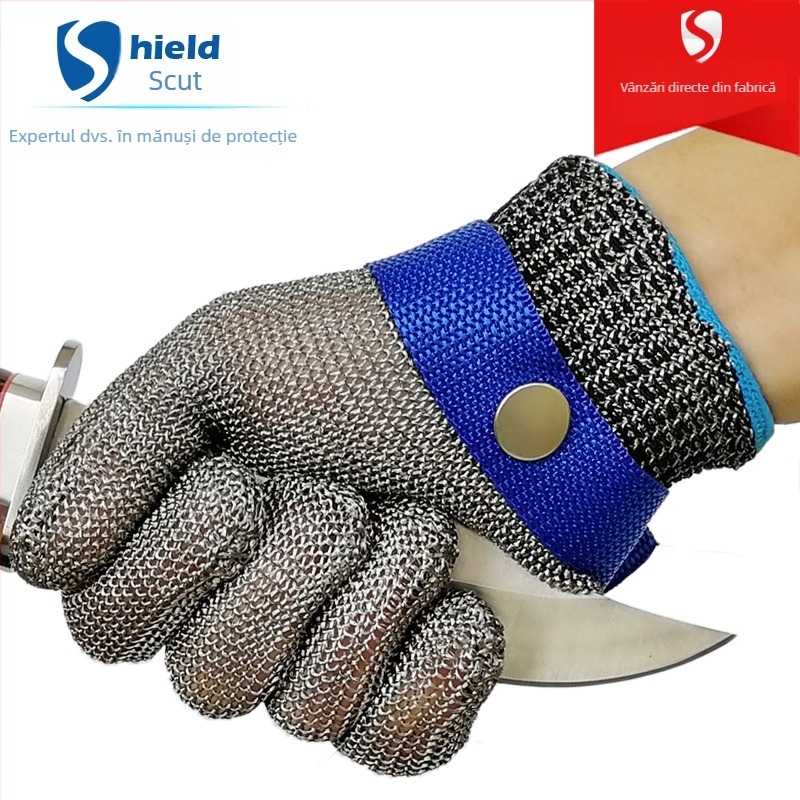 Mănuși de unică folosință din sârmă de oțel, protecție la tăiere nivel 5, cod produs Jkf540702819010