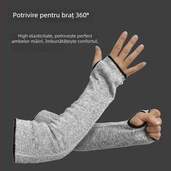 Manșete lungi de protecție HPPE – anti-tăiere; pentru construcții, agricultură, silvicultură, zootehnie, petrol, minerit, fabricarea de utilaje