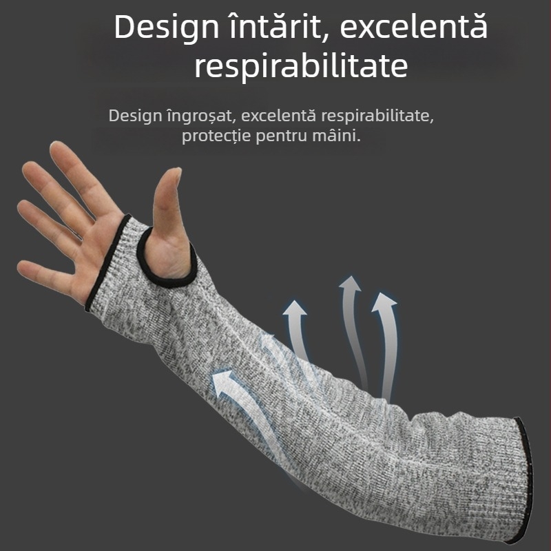 Manșete lungi de protecție HPPE – anti-tăiere; pentru construcții, agricultură, silvicultură, zootehnie, petrol, minerit, fabricarea de utilaje