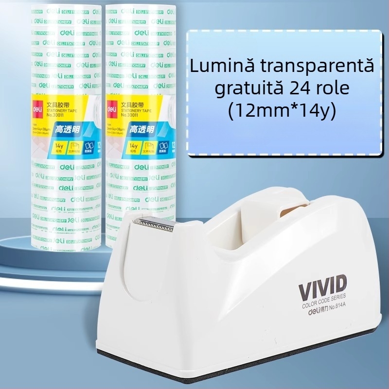 Dispenser pentru bandă adezivă – Model 814a, Carcasă din plastic, Lățimea benzii până la 22 mm, Greutate netă 450 g