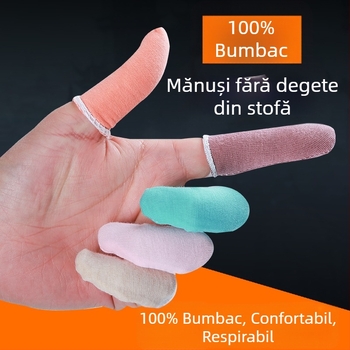 Protecții pentru deget din bumbac, groase, rezistente la uzură, împotriva prafului, respirabile, absorbante de transpirație, pentru uz industrial