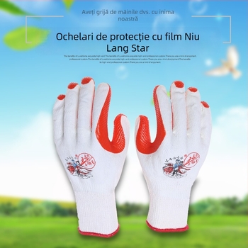 Mănuși Altair din fir de bumbac, palmă din latex, rezistente la tăieturi, pentru utilaje, materiale de construcții și industrie auto