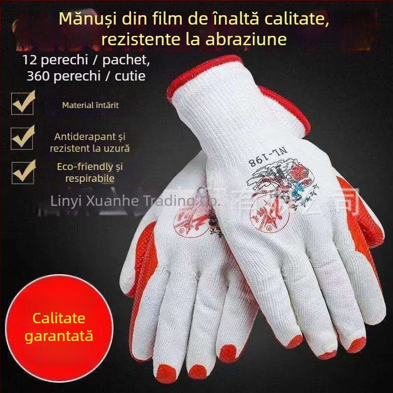 Mănuși Altair din fir de bumbac, palmă din latex, rezistente la tăieturi, pentru utilaje, materiale de construcții și industrie auto