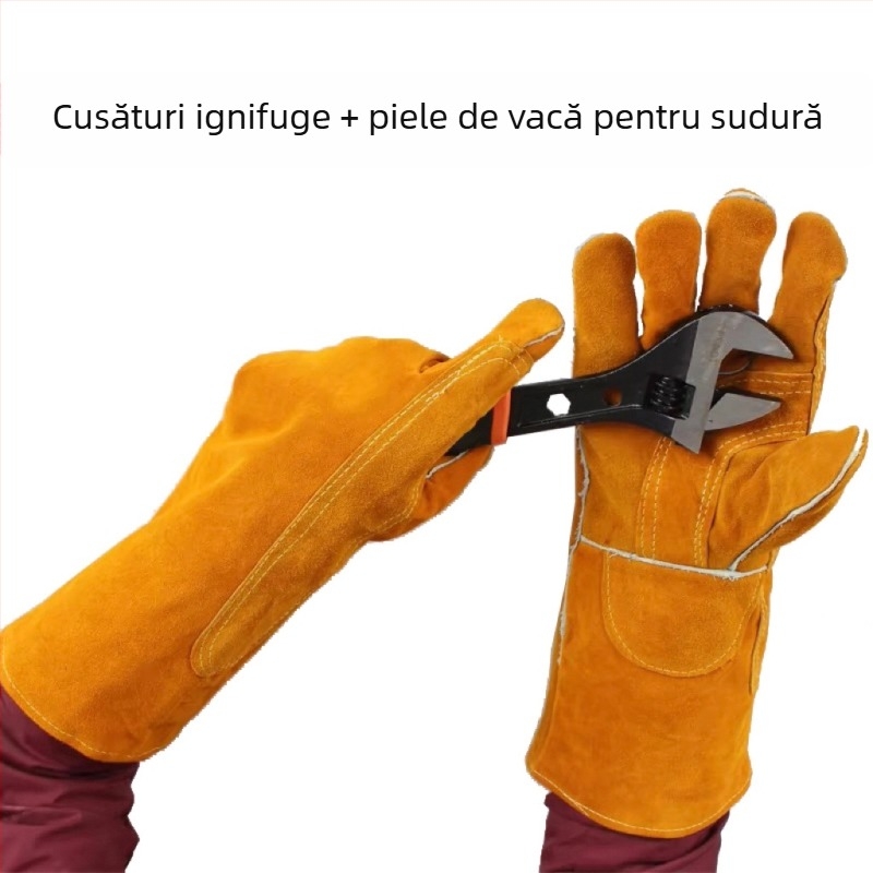 Tubata mănuși de sudură din piele de vacă pentru sudură