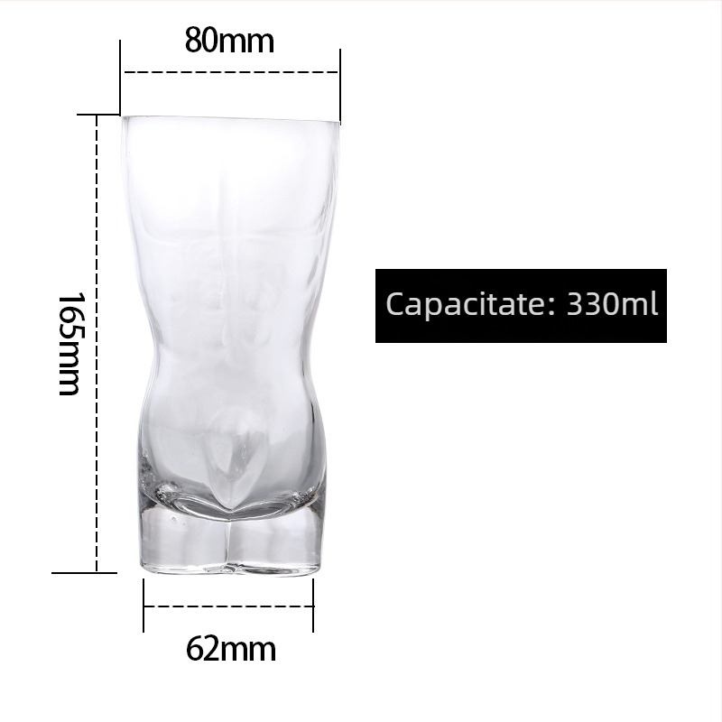 Pahar de vin din sticlă, sticlă îngroșată, capacitate mare, pentru uz casnic și bar