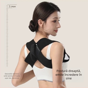 Curea de corecție a posturii cu design cu umeri deschiși, unisex, model DZ215, poliester
