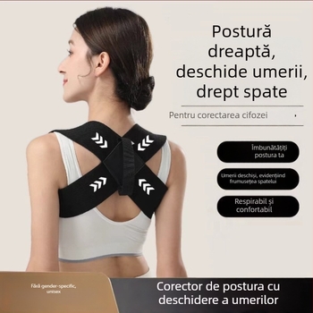 Curea de corecție a posturii cu design cu umeri deschiși, unisex, model DZ215, poliester