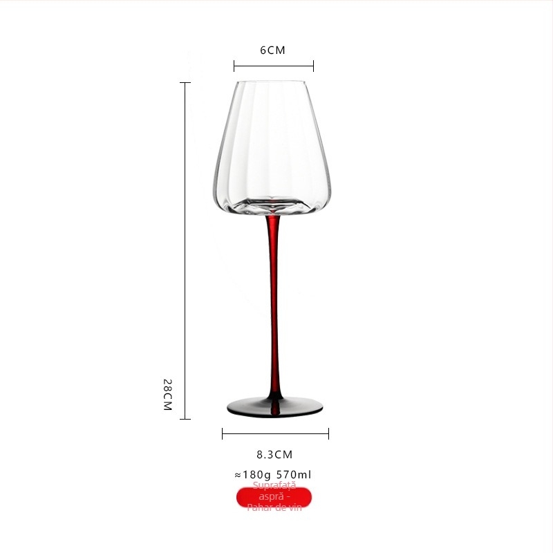 Set de pahare de vin Craftsmen – Stil modern minimalist, Logo imprimat, 24 bucăți