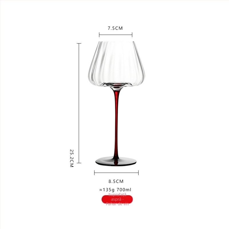 Set de pahare de vin Craftsmen – Stil modern minimalist, Logo imprimat, 24 bucăți