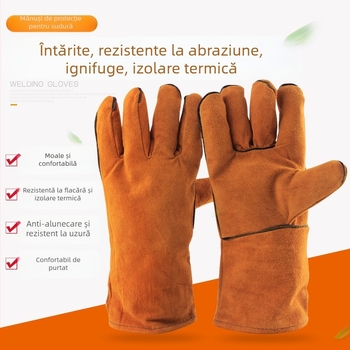 Orlis Mănuși de sudură — Piele de vită, rezistență la temperaturi înalte, anti-arzire, rezistente la uzură; greutăți 208.1 g, 243.1 g, 327.8 g