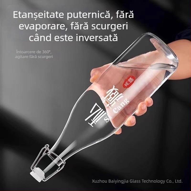 Sticlă de vin din sticlă sigilată Yutian — stil modern minimalist, ambalaj single, logo tipărit, etichetă privată licențiată disponibilă