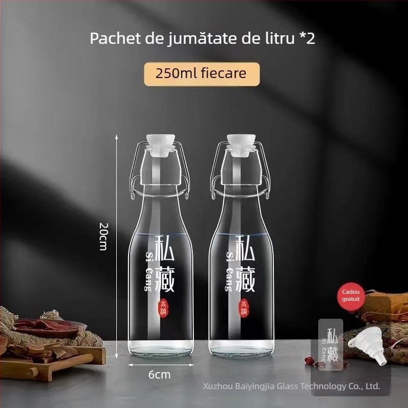 Sticlă de vin din sticlă sigilată Yutian — stil modern minimalist, ambalaj single, logo tipărit, etichetă privată licențiată disponibilă