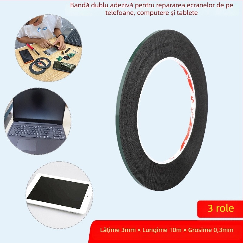 Milky bandă adezivă dublă din spumă, cu adeziv acrilic de înaltă vâscozitate – bază din spumă, potrivită pentru electronice, hârtie, plastic și echipamente