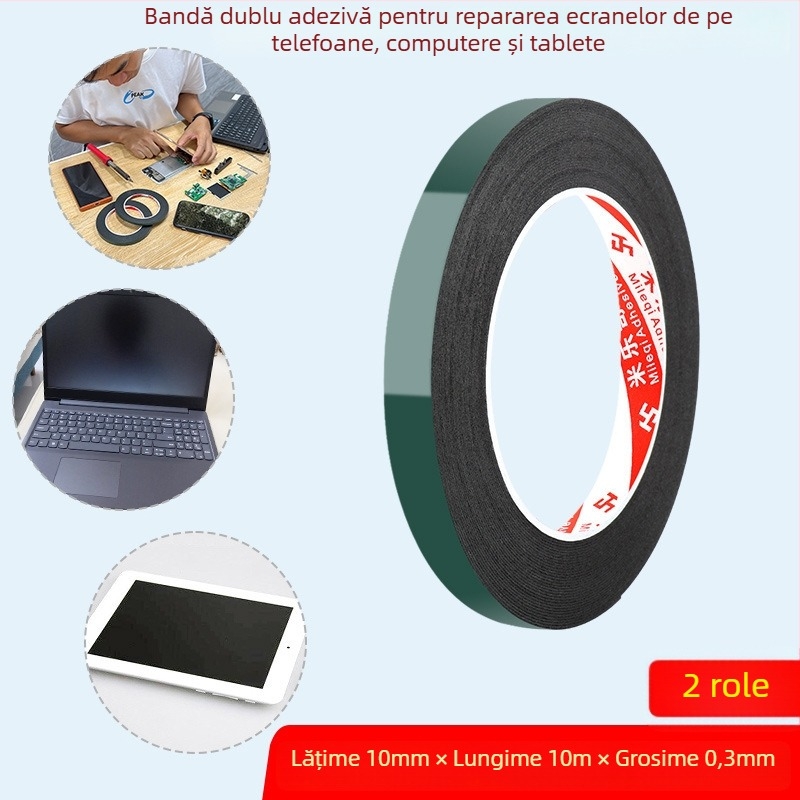 Milky bandă adezivă dublă din spumă, cu adeziv acrilic de înaltă vâscozitate – bază din spumă, potrivită pentru electronice, hârtie, plastic și echipamente