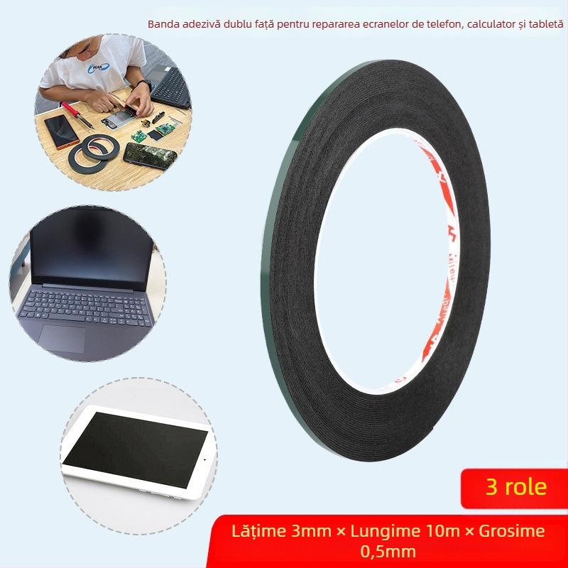 Milky bandă adezivă dublă din spumă, cu adeziv acrilic de înaltă vâscozitate – bază din spumă, potrivită pentru electronice, hârtie, plastic și echipamente