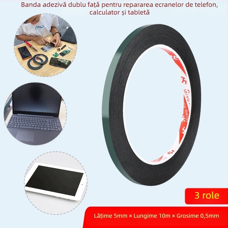 Milky bandă adezivă dublă din spumă, cu adeziv acrilic de înaltă vâscozitate – bază din spumă, potrivită pentru electronice, hârtie, plastic și echipamente