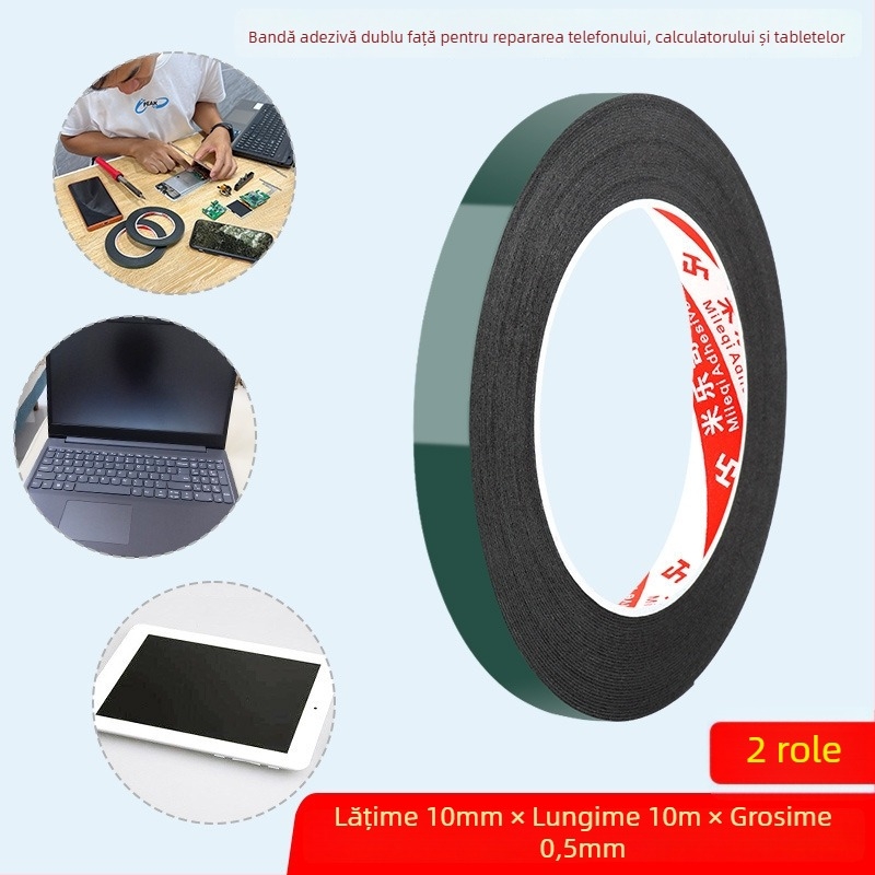 Milky bandă adezivă dublă din spumă, cu adeziv acrilic de înaltă vâscozitate – bază din spumă, potrivită pentru electronice, hârtie, plastic și echipamente