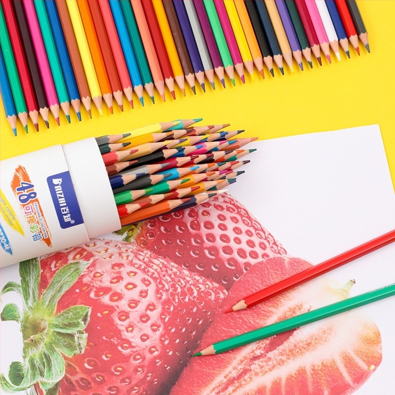 Set de creioane colorate ștergibile, Hundred Knowledge, model BZ-30, carcasă din plastic, ambalaj tubular