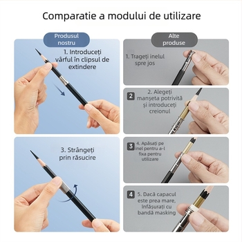 Touchmark Extender pentru creion – tijă metalică de extensie pentru creioane, diametru 6–8 mm