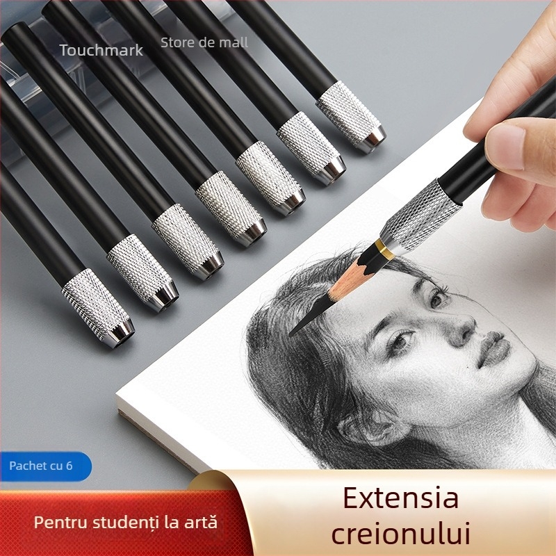 Touchmark Extender pentru creion – tijă metalică de extensie pentru creioane, diametru 6–8 mm