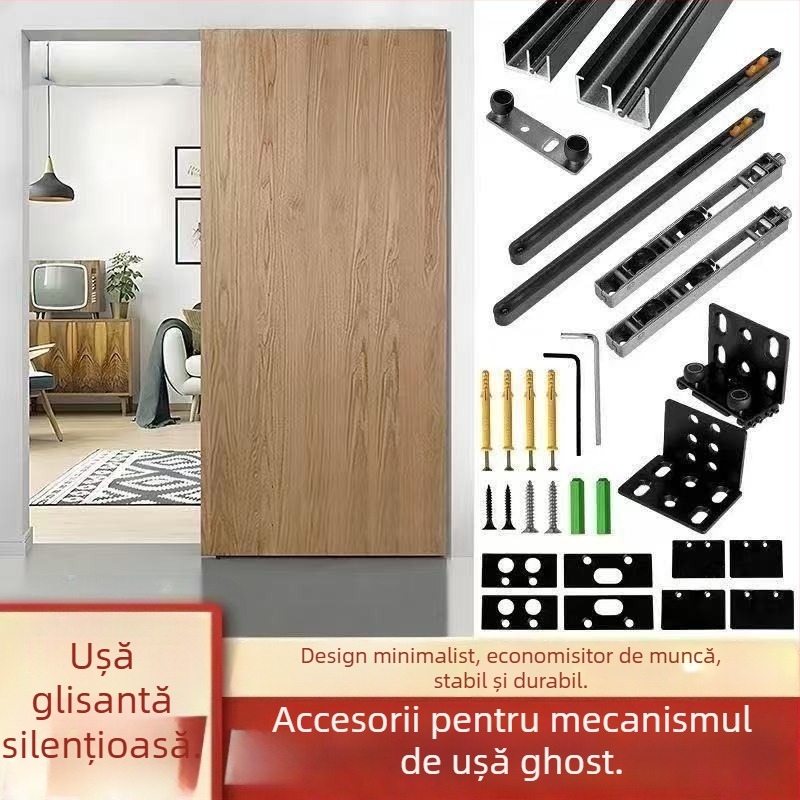 Hardvare pentru uși glisante din aluminiu – Vishunda OEM, încărcare maximă 80 kg, interval 800–1200 mm