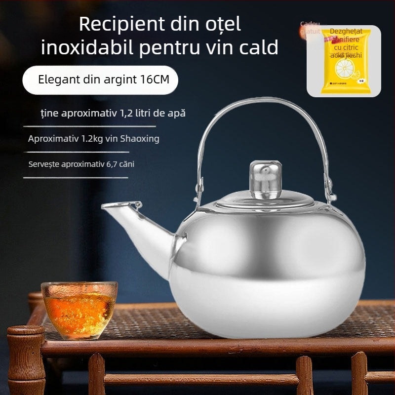 Dispozitiv de încălzire a vinului – sticlă de cristal, stil minimalist modern, model YJ980662373227