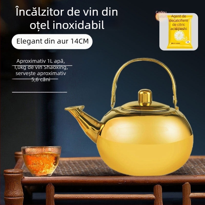 Dispozitiv de încălzire a vinului – sticlă de cristal, stil minimalist modern, model YJ980662373227