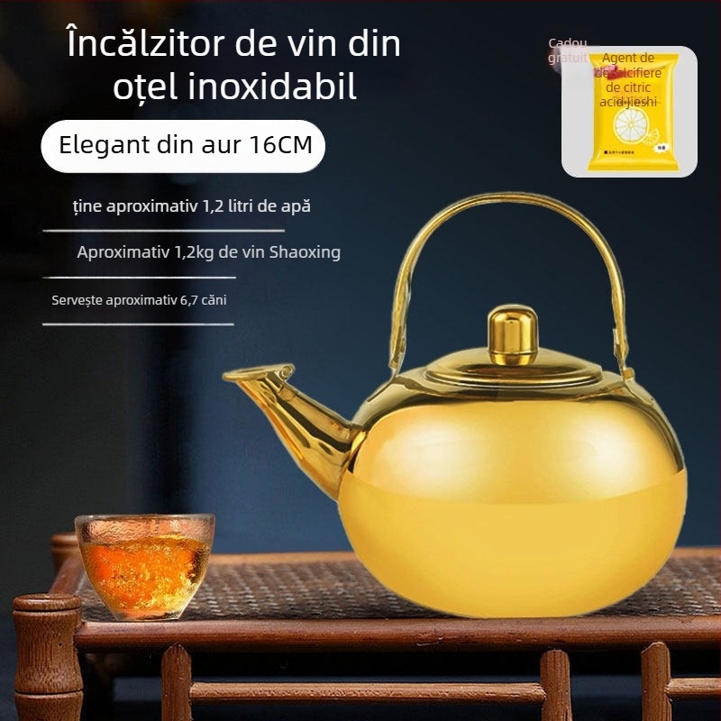 Dispozitiv de încălzire a vinului – sticlă de cristal, stil minimalist modern, model YJ980662373227