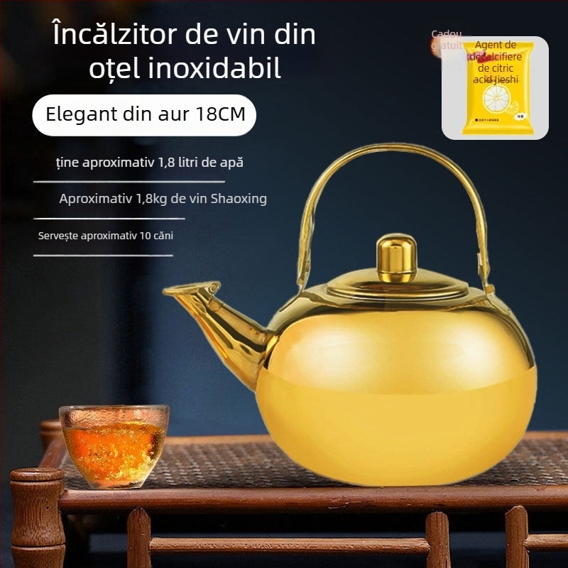 Dispozitiv de încălzire a vinului – sticlă de cristal, stil minimalist modern, model YJ980662373227