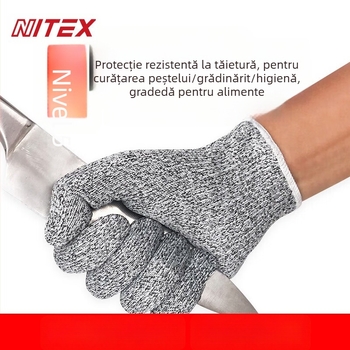 NITEX N1305 mănuși anti-tăiere, nivel 5, HPPE, pentru prelucrarea alimentelor, grădinărit și reparații auto