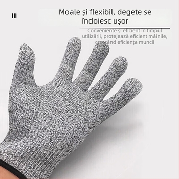 NITEX N1305 mănuși anti-tăiere, nivel 5, HPPE, pentru prelucrarea alimentelor, grădinărit și reparații auto