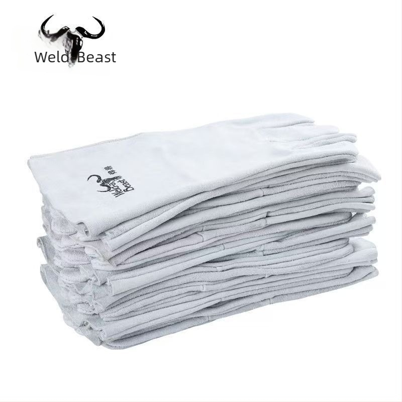 Mănuși de sudură din piele de vită pentru protecție în sudură — marca Welding Beast