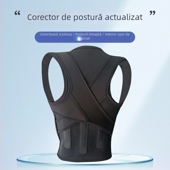 Curea corector postură cu suport de spate din trei bare, unisex, modelul 6606, lansare primăvara 2024