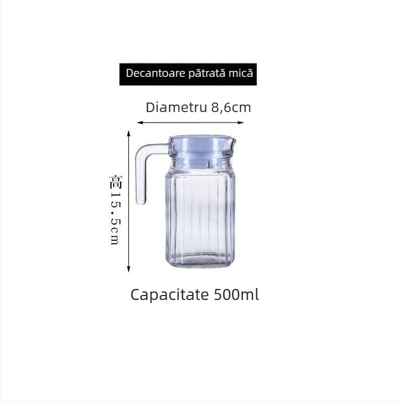 Decantator de vin cu corp îngroșat, stil modern minimalist; capacitate 1–100 ml; lansat în 2023; set.