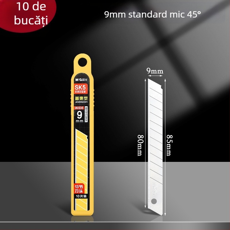 Lama pentru cutter universal SK5 oțel, utilizare industrială, pentru tapet și tăierea hârtiei - M&G Morning Light