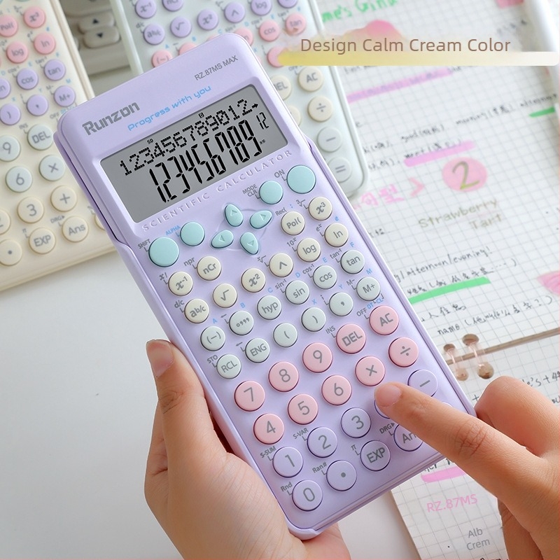 Calculator științific pentru studenți – portabil, ecran de 12 cifre, plastic ABS, model RZ.87ms, imprimare logo personalizat, baterie neincluse