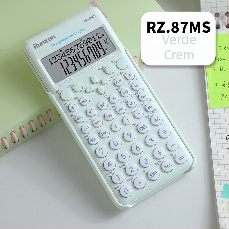 Calculator științific pentru studenți – portabil, ecran de 12 cifre, plastic ABS, model RZ.87ms, imprimare logo personalizat, baterie neincluse